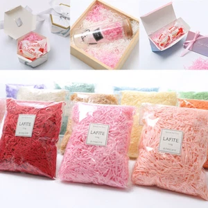 50G/100G Lafite Paper DIY Shredded Crinkle Paper Gift Box Filler Raffia Grass UK - Picture 1 of 18