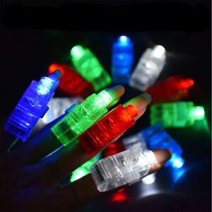 10-40PCS 2023 SALE LED Finger Lights Up Beam Torch Glow Club Party Lamp Ring Toy