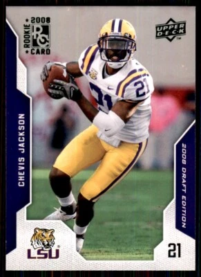 2008 Upper Deck Draft Edition Exclusives Green #13 Chevis Jackson Rookie LSU RC - Image 1 of 2