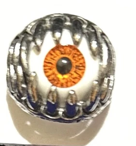 Anello moda bulbo oculare arancione misura 8. #1023 - Foto 1 di 5