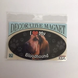 AGI Decorative Magnet I Love My Bloodhound - Picture 1 of 3