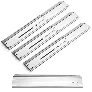 Adjustable Grill Heat Plate 4 Pack, Gas Grill Burner Cover Parts, Stainless S... - Picture 1 of 7