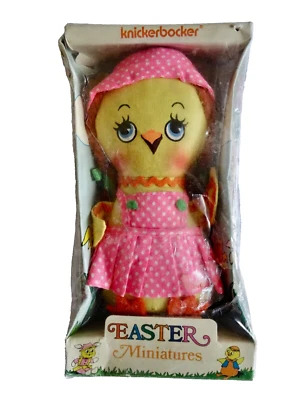 pEEP CHICK KNICKERBOCKER EASTER HOLIDAY PLUSH STUFFIE TOY VINTAGE 1972 neocurio - Image 1 of 4