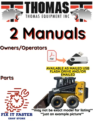 THOMAS T245HDK MINICARGADORA MANUAL OPERADORES PROPIETARIOS REPUESTOS PDFS EN USB Foto 1 de 4