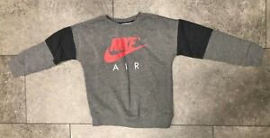 NWOT Boys Nike Air Logo Gray Sweatshirt SO SOFT Size 7