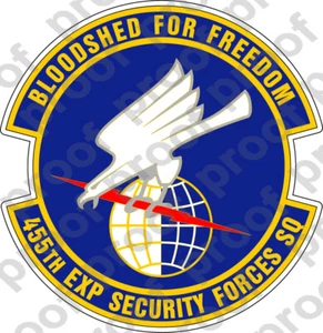 STICKER USAF 455TH EXP SECURITY FORCES SQ - Picture 1 of 1