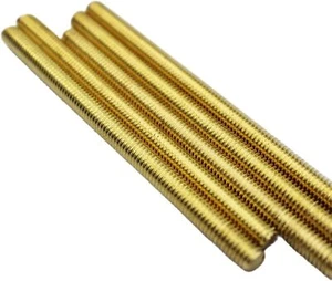 M3 M4 M5 M6 M8 M10 Brass Threaded Bar- Rod Studding 50mm to 300mm Stud Allthread - Picture 1 of 3