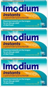 3x12 Imodium Instants (2mg) 36 Diarrhoea Tablets Dissolves Instantly On Tongue - Picture 1 of 4