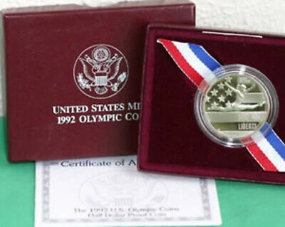 1992 S Olympic Gymnast Half Dollar Proof 50c US Coin Commemorative - Image 1 of 3