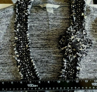 PETER NYGARD Cárdigan Suéter Chaqueta con Flor a Juego Pin Ramillete Gris Foto 1 de 4