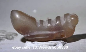 2.2" Old Chinese Hongshan Culture Yellow Agate Carved insect Pendant Amulet - Picture 1 of 4