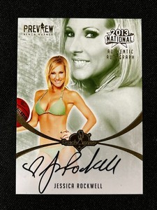 2013 NATIONAL BENCH WARMER PREVIEW JESSICA ROCKWELL AUTOGRAPH CARD (AA)