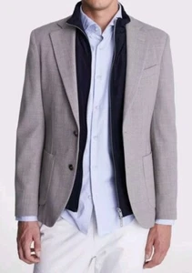 Moss Bros Men's casual taupe hopsack hoxton jacket Size UK Small RRP £199 - Picture 1 of 16