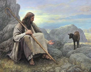 Greg Olsen ""Come As You Are"" Sheep and Shepherd 16""x20"" Druck Neu - Bild 1 von 1