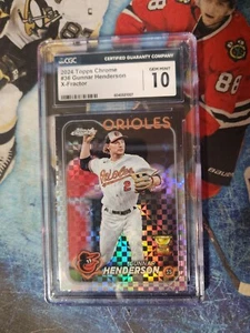 2024 Topps Chrome #36 Gunnar Henderson X-Fractor CGC 10 GEM MINT - Picture 1 of 3