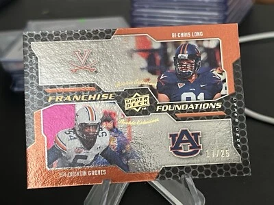 2008 Upper Deck Draft Edition #225 Chris Long/ Quentin Groves Gold #/25 - Image 1 of 3