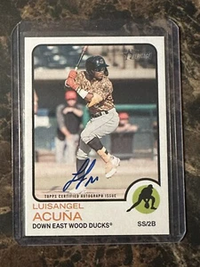 Luisangel Acuna 2022 Topps Heritage Minors Real One Auto Autograph Prospect C - Picture 1 of 2
