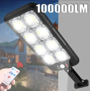 Commercial 1000000LM LED Outdoor Dusk to Dawn Solar Street Light Road Area Lamp - Picture 1 of 13