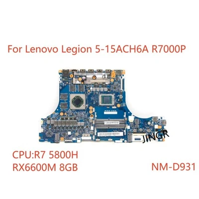Lenovo Legion 5-15ACH6A R7000P  Motherboard  R7-5800H RX6600M 8GB NM- D931 - Image 1 of 3