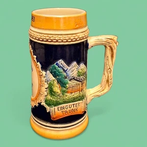 Vintage Thewalt German Beer Stein 0.5L Christmas 1963 Rocker Club Wiesbaden - Picture 1 of 11