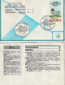 1989 FDC CALCIO ARTIGIANALE CREATA DAL TIFOSO FINALE COPPA UEFA NAPOLI - STOCC - Imagen 1 de 1