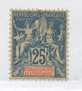 French Polynesia 1900 25 centimes mint o.g. hinged - Picture 1 of 1