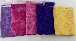 Blender Tie Dye Abstract Fabric Lot Pink Purple Yellow Bright Colors Waverly - Picture 1 of 5