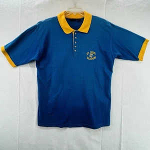 Vintage St Louis Rams Polo Shirt NFL Active Embroidered Short Sleeve Men Large - Picture 1 of 11
