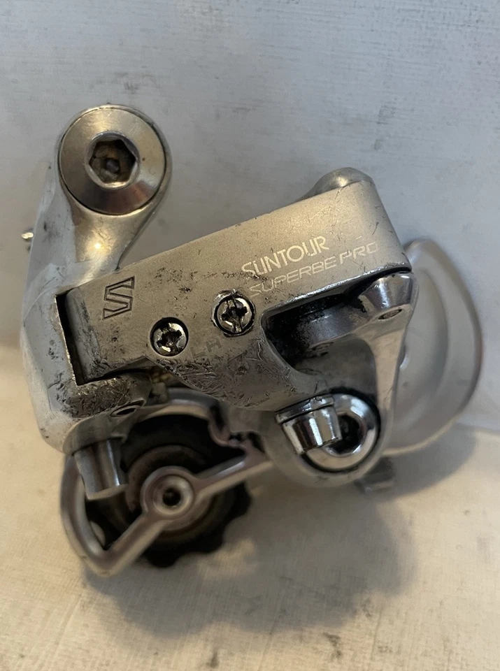 Vintage 1984 SunTour Superbe Pro Friction Rear Derailleur w/ Sealed Pulleys - Image 1 of 4
