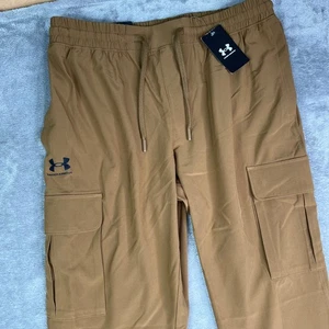 Under Armour Hose Herren Large Braun Vibe Woven Cargo Jogginghose Gummibund Freizeit - Bild 1 von 13