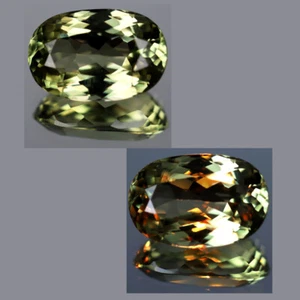 1,74 ct groß aussehender ovaler (9 x 6 mm) Türkei Farbwechsel Diaspore Edelstein - Bild 1 von 4