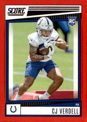 CJ Verdell 2022 Score Football - Red #392 - Indianapolis Colts - Image 1 of 2