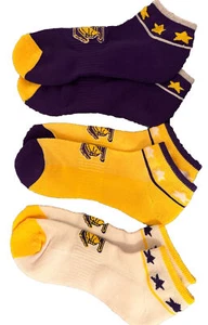 NBA Loss Angeles LA Lakers tief geschnittene Herrensocken 3 Paar Größe 6-12 neu - Bild 1 von 9