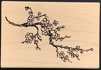 Estampilla de goma de flor de cerezo asiática colección Chintz estampilla Foto 1 de 4