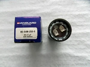 Nuevo condensador de arranque de motor Vanguard BC-64M-250-S 64-77uF 220-250VAC 50/60Hz - Imagen 1 de 3