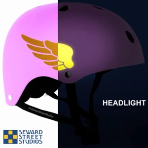 Juego de calcomanías de seguridad casco para bicicleta/motocicleta casco #684R - Imagen 1 de 8