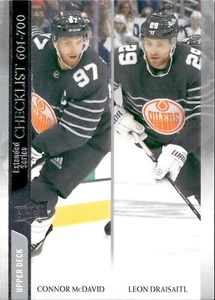 Connor McDavid / Leon Draisaitl - 2020-21 Upper Deck Extended Series - Checklist - Bild 1 von 2
