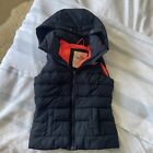 Hollister XS Girls Padded Gilet, Black And Pink
