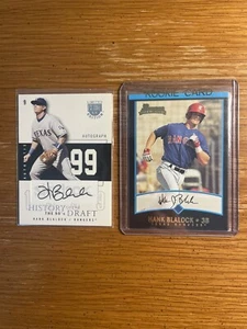 Hank Blalock Rangers Lot (2) Fleer Autograph #'d 119/199 & 2001 Rookie #236 Mint - Picture 1 of 2