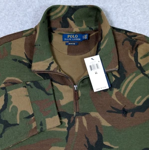Suéter Polo Ralph Lauren Estate Rib 1/4 Cremallera Para Hombre Talla XL Camuflaje NUEVO - Imagen 1 de 9