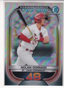 Bowman 2021 cromo Nolan Gorman Bowman Scouts Top 100 #48 - Imagen 1 de 1
