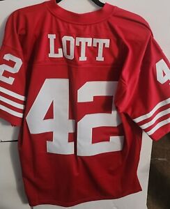 San Fransisco 49ers Ronnie Lott #42 Mitchell & Ness Custom Sewn Large Jersey