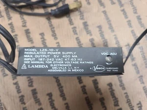 LAMBDA Model LZS-10-V Regulated Power Supply, 5v 400 MA, 187-242 VAC, 47-63 Hz - Picture 1 of 6