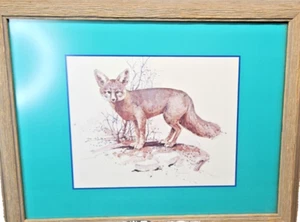 Custom Framed & Matted Signed C. Alexander Print Fox 10" x 12.5" - Picture 1 of 6