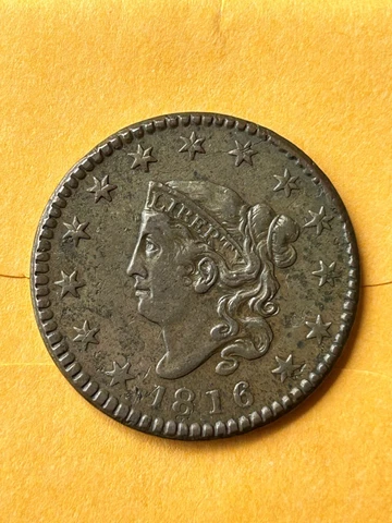 1816 1c Newcomb 1 Variety Rarity 4 (N-1, R4) Matron Head Large Cent Cover