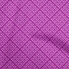oneOone Cotton Flex Magenta Fabric Geometric  Dress Material Fabric-u67