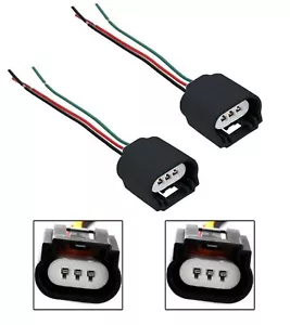 Wire Pigtail Female Ceramic 9008 H13 Two Harness Headlight Bulb Wiring Connector - Picture 1 of 7