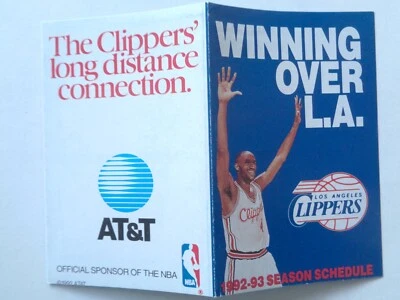 1992 Los Angeles Clippers Basketball Schedule, AT & T - Image 1 of 2