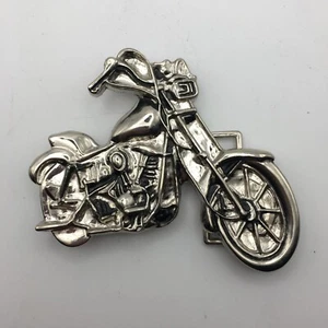 Harley Davidson Motorcycle Silver Metal Men's Buckle 4" Large Vintage - Picture 1 of 20