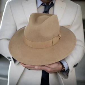 Nuevo Estilo Alama Ancha Lana Aplastable Sombrero Fedora - Hombres y Mujeres - Imagen 1 de 24